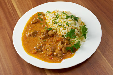  stew of beef and pork with rice