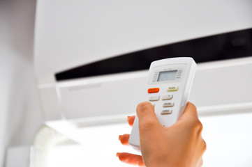 Turning on air conditioner