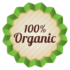 Organic food label, tag. Ecological sticker.