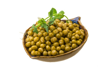 Marinated green peas