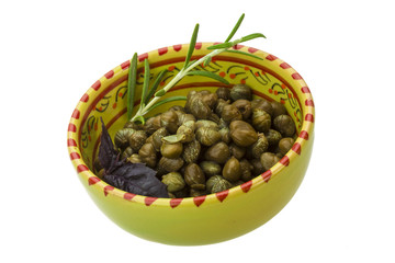 Capers in the bowl