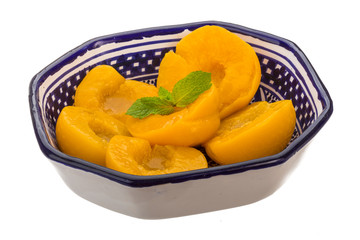 Marinated peaches