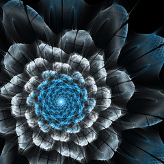 Abstract futuristic fractal flower