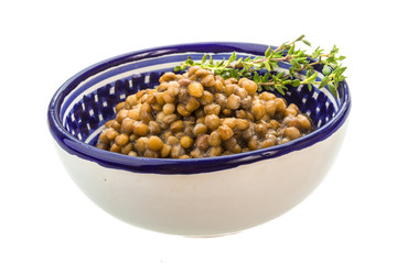 Backed lentils