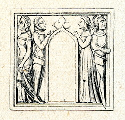 Tile for making stove (14. century)