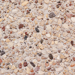 Cement with pebbles stones fragment