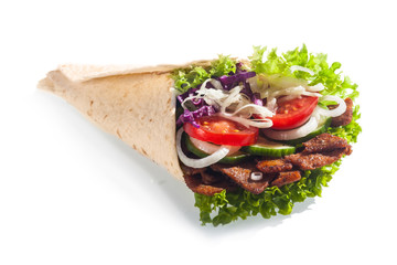 Fresh salad kebab