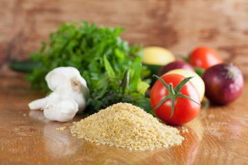 Tabbouleh ingredients