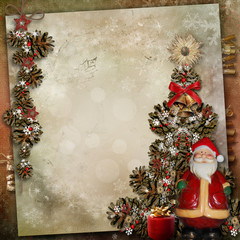 Obraz na płótnie Canvas Christmas decoration on a vintage background