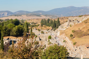Fototapeta na wymiar Overzicht van de Efeze opgravingen