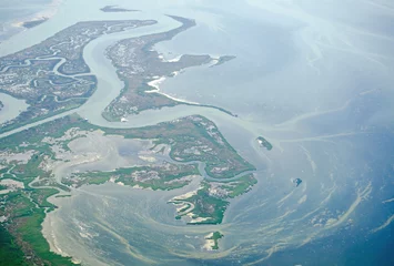 Fototapeten Venice Lagoon Islands, aerial view © BasPhoto