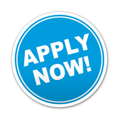 Etiqueta redonda texto APPLY NOW!