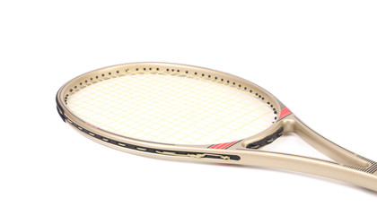 Gray tennis racket.