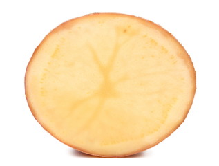 Half of fresh potato.