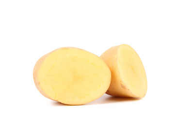 Cut in half potato.