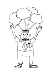 man think  ideas symbol and creativity