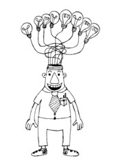 man think  ideas symbol and creativity