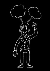 man think  ideas symbol and creativity