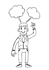 man think  ideas symbol and creativity