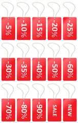 labels red price - obrazy, fototapety, plakaty
