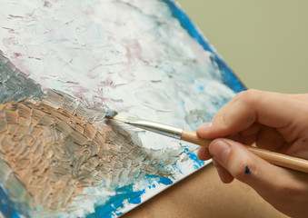 artist paints