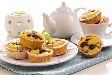 Gluten free muffins with grapes