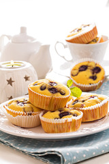 Gluten free muffins with grapes