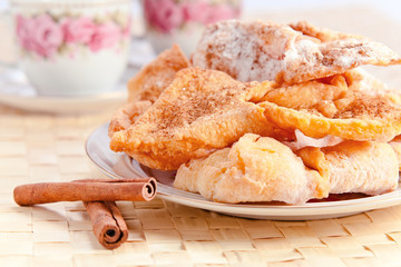 deep fried pastry with  cinnamon
