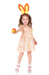 Girl with rabbit ears