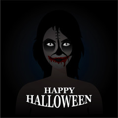 Fototapeta na wymiar Black And White Horror Background For Halloween Concept 