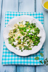 Millet salad with assorted spring vegetables