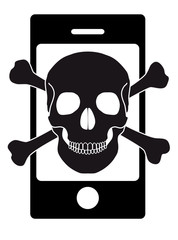 Pirate smartphone noir et blanc