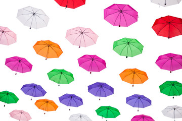 colored umbrellas