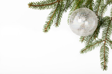 Fototapeta na wymiar Christmas Balls on white background