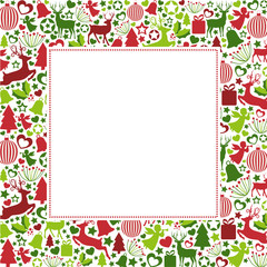 Rahmen aus weihnachtlichen Motiven