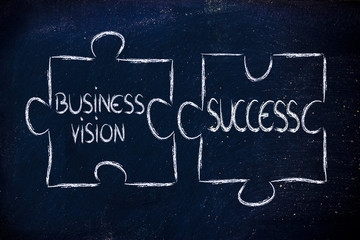 Fototapeta premium business vision & success,jigsaw puzzle design