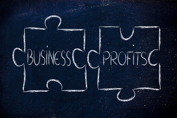 business and profits,jigsaw puzzle design