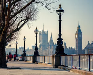 Tuinposter Big Ben en Houses of Parliament, Londen © sborisov