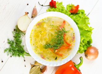 chicken soup with vegetables