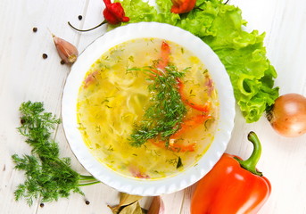 chicken soup with vegetables