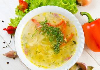 chicken soup with vegetables