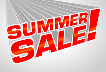 summer sale text 3d