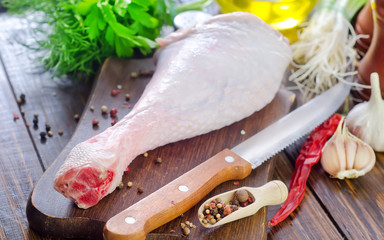 raw chicken leg