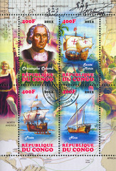 ship and Christophorus Columbus