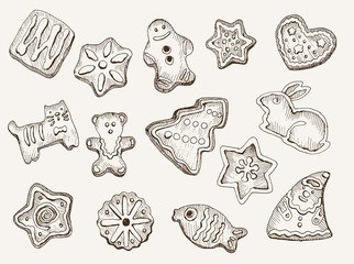 Christmas gingerbread cookies