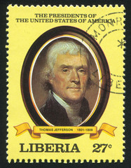 President of the United States Thomas Jefferson - obrazy, fototapety, plakaty