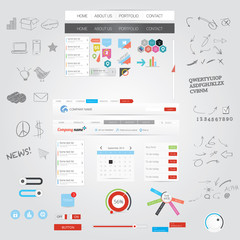 Web graphics and hand drawn design elements