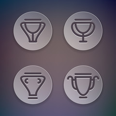 Trophy icon set