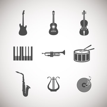 set of musical instrument icons