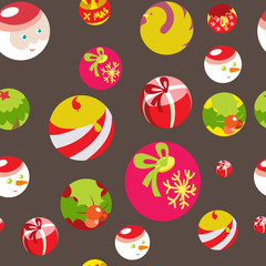colorful flat christmas seamless background